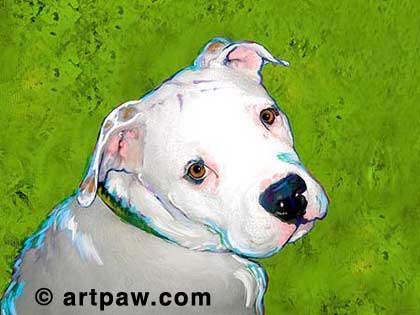 american bulldog painting