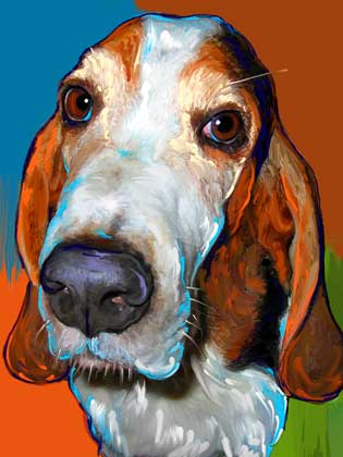 basset hound artwork
