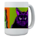 cat art mug