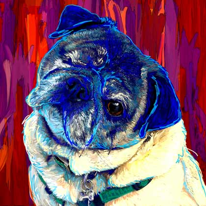 original pug art