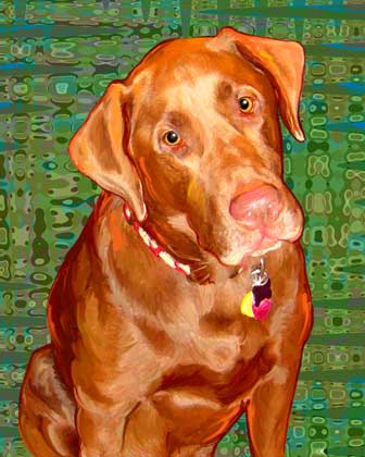 dog portrait art