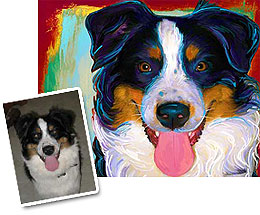 custom pet art painterly style