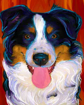 dog art portrait