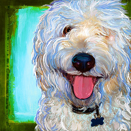 wheaten terrier painting