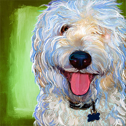 wheaten terrier dog art