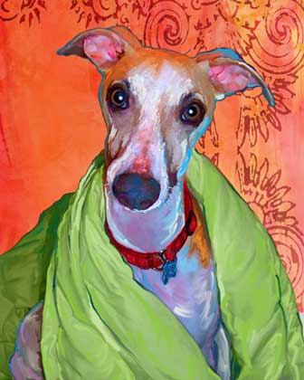 whippet painting