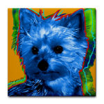 Yorkie art tile